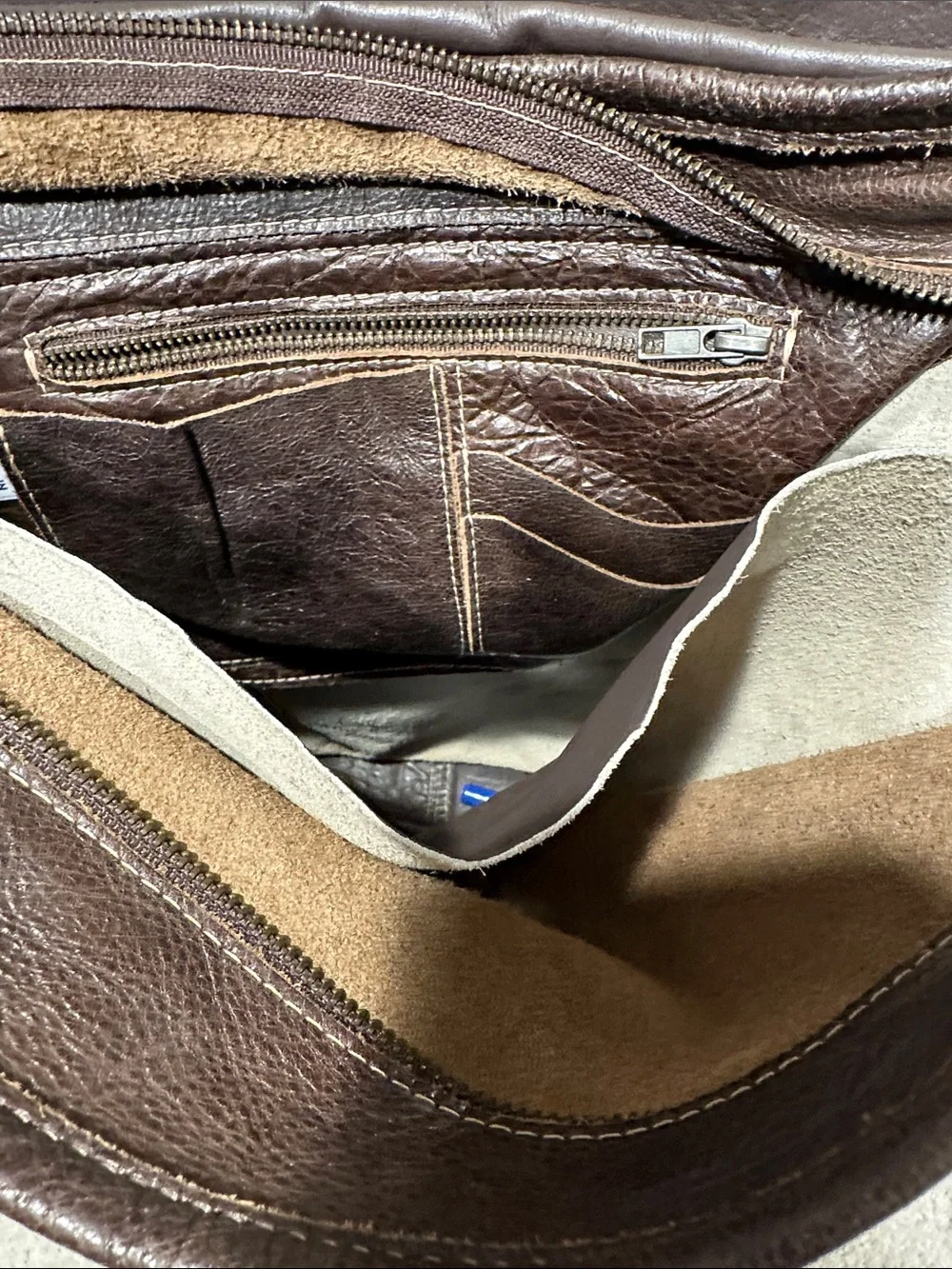 Brown Haircalf Crossbody Messenger Bag